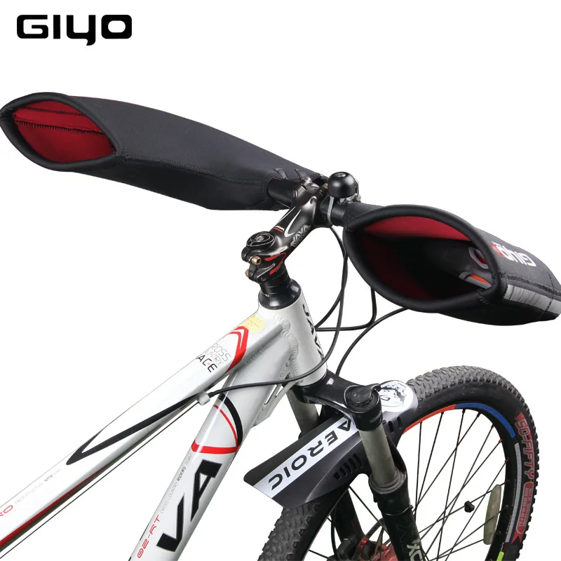 GIYO Mountain Road Bike Bar Mitts Mittens End Shifters Bar Gloves Bicycle Neoprene Handlebar Cover Warmer Cold Weather 3