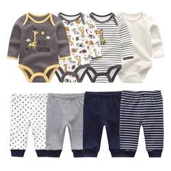 Vêtements pour bébé fille et garçon, ensemble body et pantalon en coton,pour nouveau né, collection automne hiver 2021, 