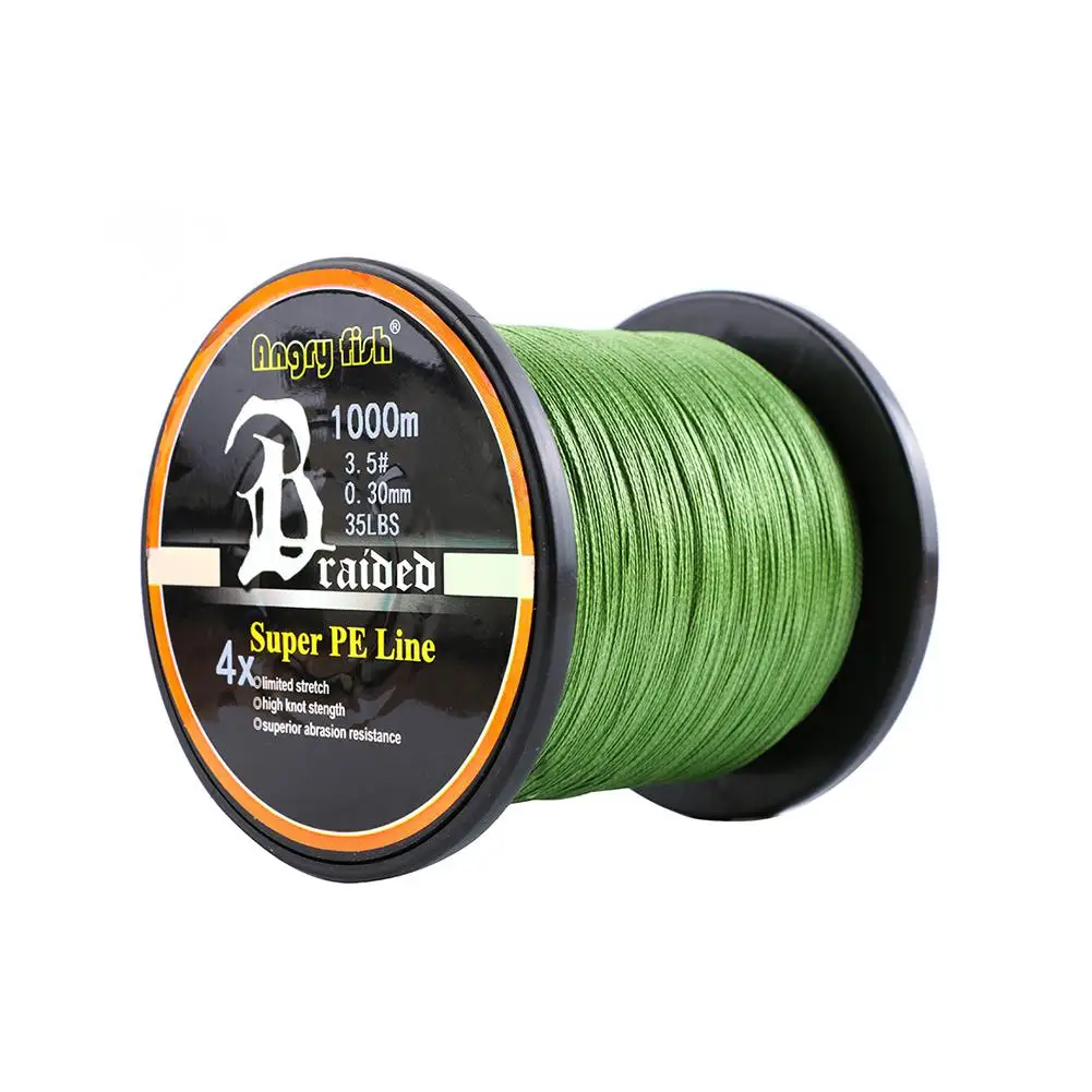 

HobbyLane Professional Strong 1000m/1093yds 4braid Solid Color Braided Fish Line - Green