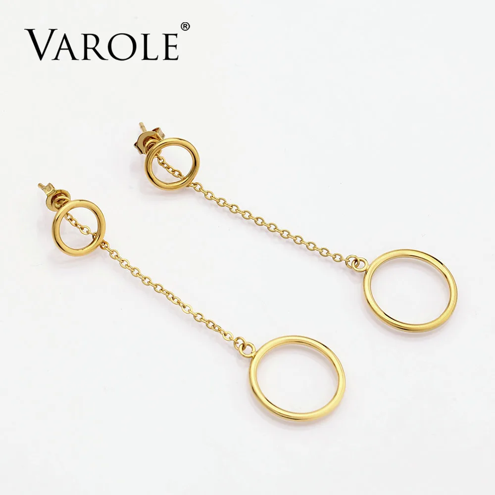 VAROLE длинные свисающие серьги для женщин ювелирное изделие золота Цвет