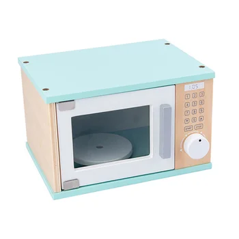

Rowsfire Children Simulation Wooden Pretend Play Kitchen Microwave Oven Toy