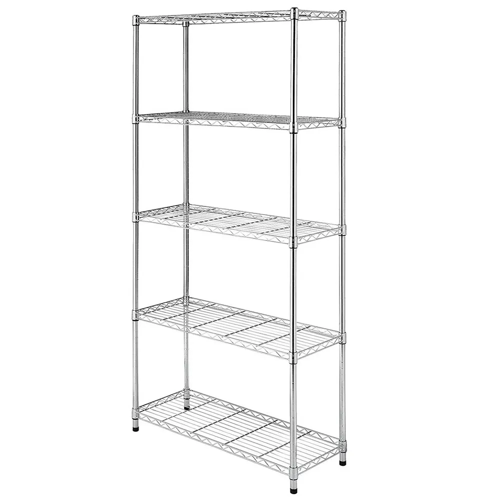

Storage Shelf 5-Layer Chrome Plated Iron Shelf 180*90*35 Chrome[US-W]