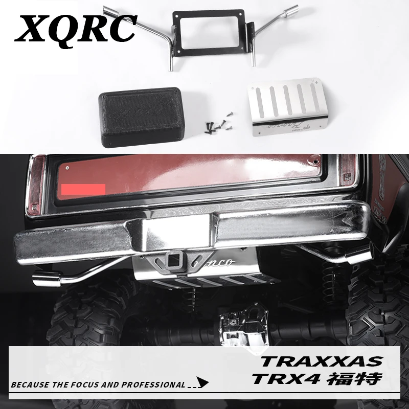 

XQRC Metal fuel tank and exhaust pipe 1 / 10 RC tracked truck bronco trx4 Ford exhaust pipe tank trx4 Mustang