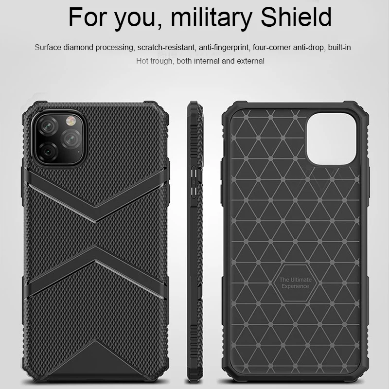 10 шт./партия военный щит ТПУ для iPhone 11 чехол Чехол для iPhone 6 6s 7 8 Plus X XR XS 11 Pro Max чехол