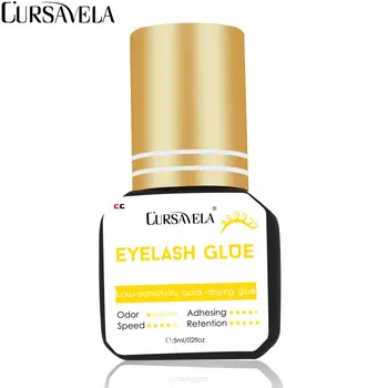 

CURSAVELA Eyelashes Glue Quick Dry 5ml Mink Eyelash Extension Professional Clear Black Lashes Glues Cosmetic Makeup Super Glue