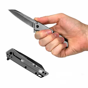 

Newest Quality 1365 EDC Folding Knife Stainless Steel Handle with 4cr13mov Steel Blade Pocket Camping Knife Tools