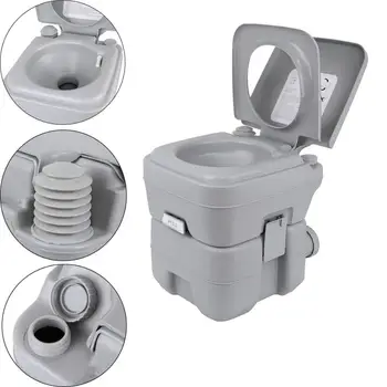 

(Ship from Germany)Ridgeyard 22L Toilet & Chemicals Mobile Camping Chemical WC Outdoor Picnic Gray
