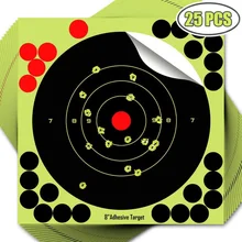 25pcs 8 Inch Splatter Flower Objective Targets Stickers Shoot Target Adhesive Reactivity Aim Shoot Target Shooting Training Part