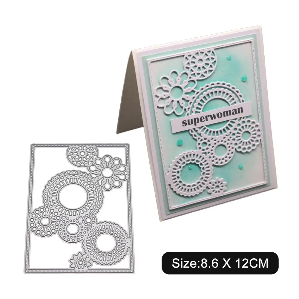 DIY Etched Carbon Steel Cutting Dies for Scrapbook Background/Invitation Lace/Greeting Card Decor - 4000210422985