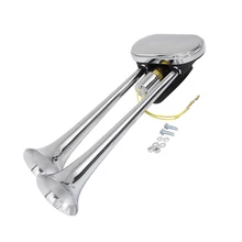 12V 24V двойной металлической трубы Щепка покрытием двойной воздушный рожок супер громкий звуковой сигнал