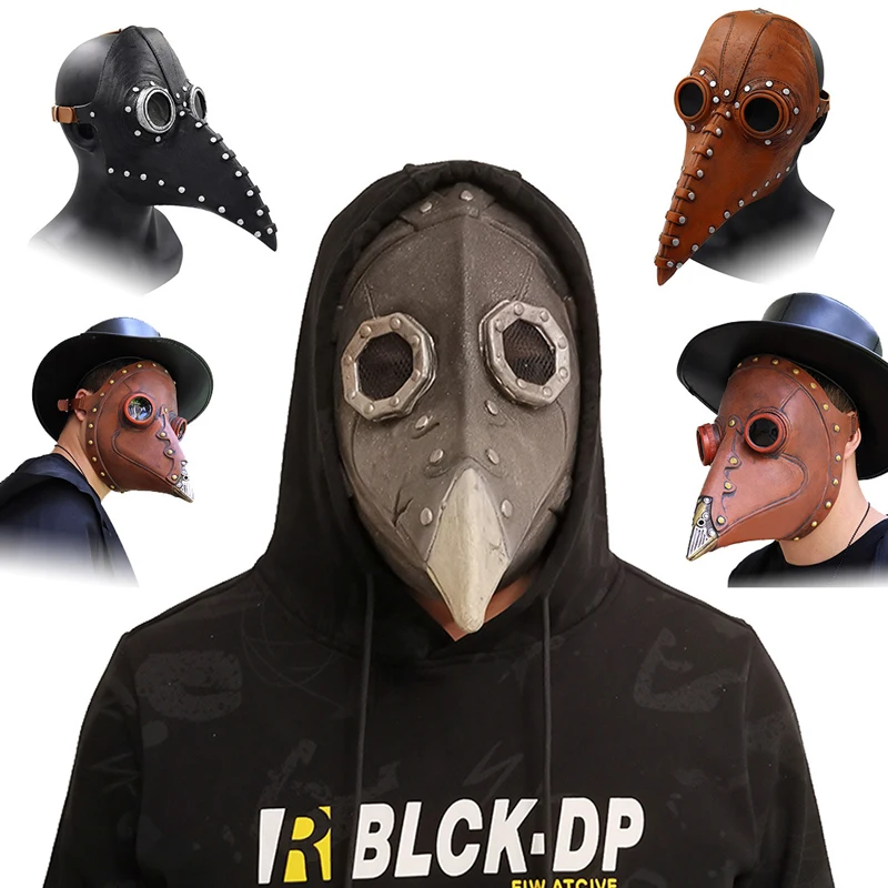 

HaleyChan Reaper Plague Beak Doctor Mask Face Mask Halloween Steampunk Iron Raven Crow Beak Punk Cosplay Doctor Plague Beak Mask