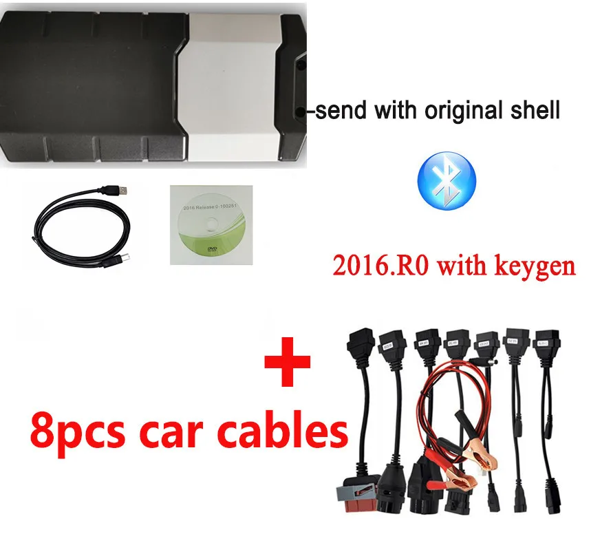 VD DS150E CDP vci obd2 obdii диагностический инструмент с bluetooth сканер инструмент автомобиль грузовик VD TCS CDP Pro Plus для delphis - Цвет: with cable Bluetooth