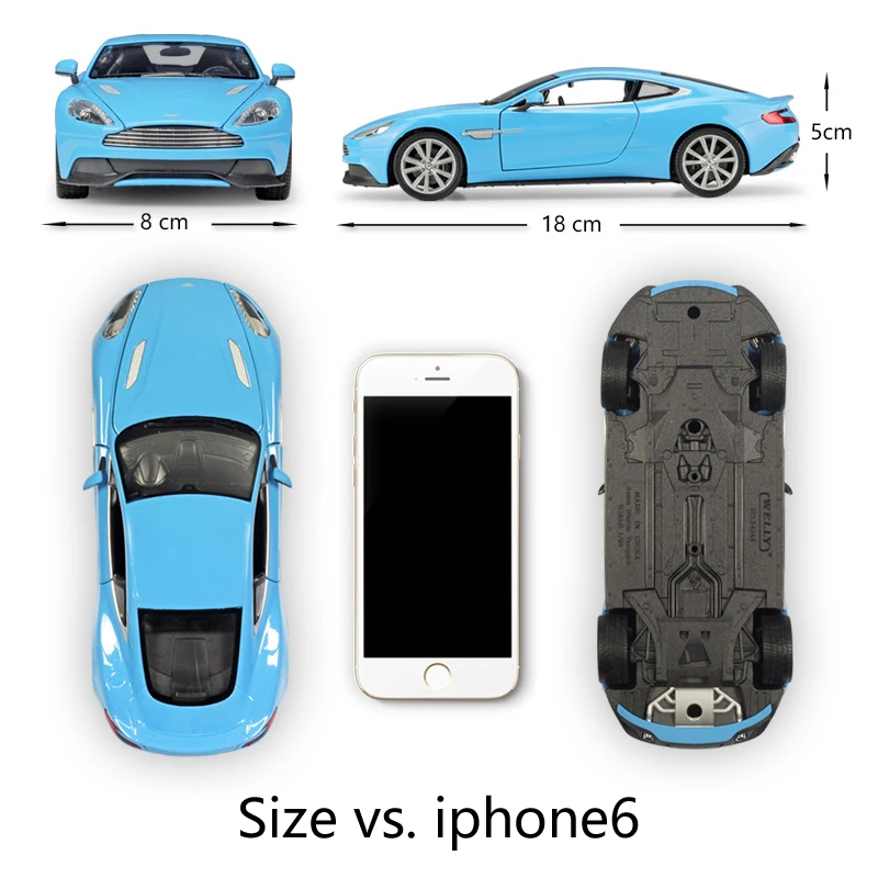 Модель литая автомобиля WELLY в масштабе 1:24 спортивный автомобиль симулятор Астон