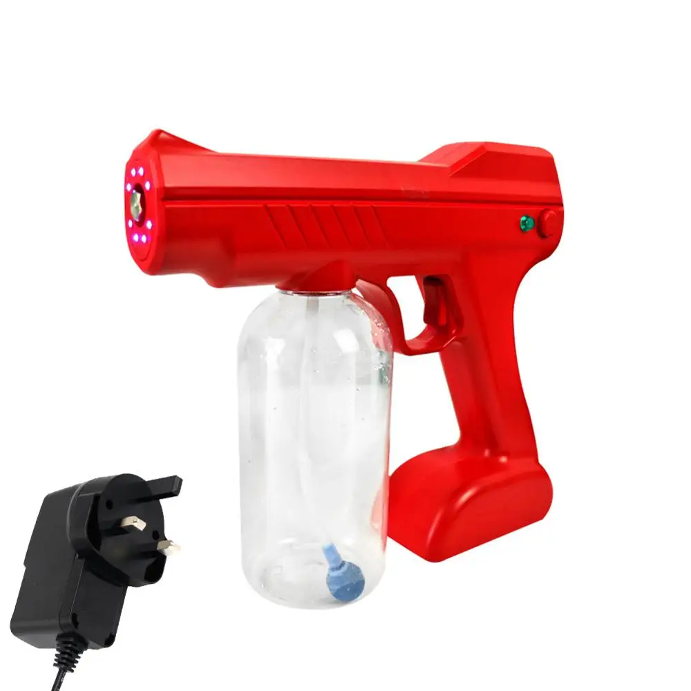 Rechargeable Electrostatic Battery Fogger Machine Portable Sprayer Gun wireless chargeing Nano Blue Ray Atomizer Office School-4