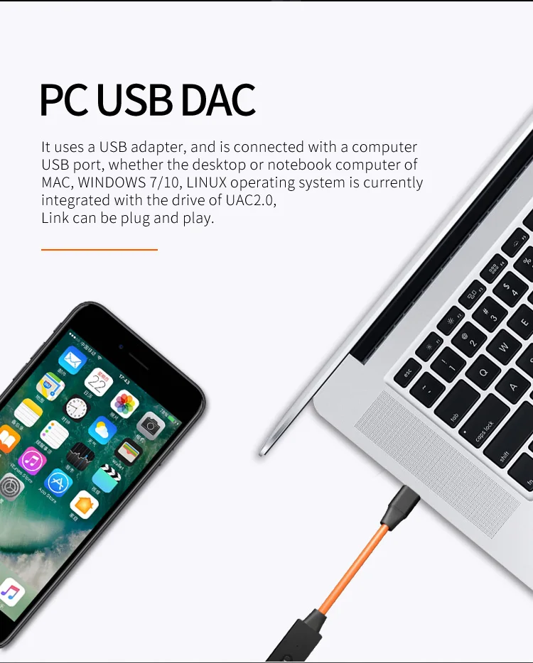 Xduoo Link Hifi Audio Type C USB Cable ESS9118EC 3.55mm Headphone Amplifer DSD256 USB DAC 90MM For Android