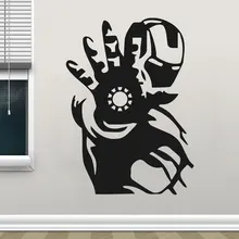 Мстители супергерой Железный человек стены стикеры винил домашний декор Детская комната мальчик спальня наклейки Marvel комиксы фрески Съемный Плакат D545