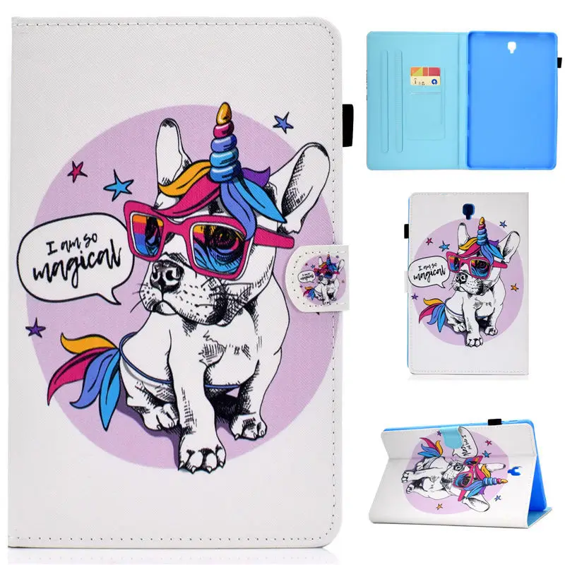 S032 Для Samsung Galaxy Tab S4 10,5 чехол T830 T835 SM-T830 SM-T835 умный чехол Funda мультфильм Кот Флип Стенд Капа оболочки кожи+ подарок - Цвет: S032