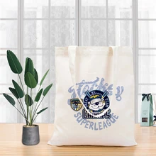 Без тематической серии печать Холщовая Сумка моющаяся Сумка-тоут повседневное использование модная хозяйственная сумка многоразовая моющаяся эко-сумка