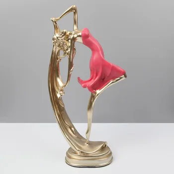 

European Dancing Beauty Figure Statue Creative Resin Character Sculpture Room Decor Ornament Home Decoration Accessories