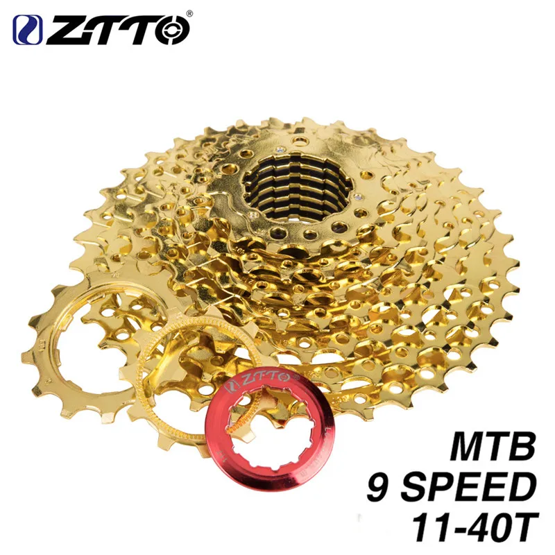ZTTO 9 s 11-40T Звездочка 9-speed MTB gold прочный маховик, подходит для горного велосипеда 11-40T альпинистская карточная передача