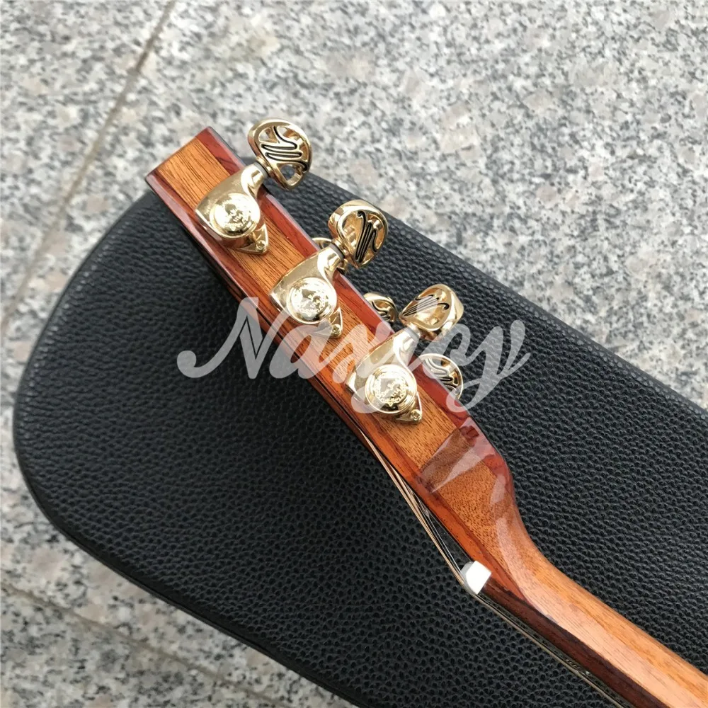 Merida аналоговый SADHU 41 дюймов, однотонное платье с длинными рукавами и деревянная акустическая Гитары, AAA елового и палисандр Гитары