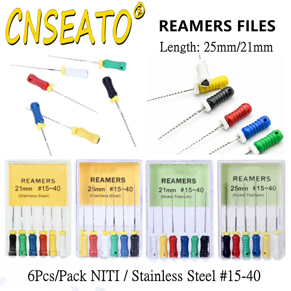 Dental Hand Reamers File Endo Rotary Use Root Canal Files 25MM Dentist Endodontic Needle NITI