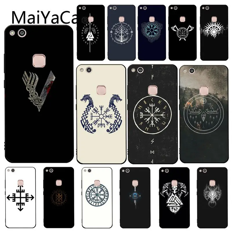 Maiyaca Viking Vegvisir Odin скандинавский чехол для телефона Huawei Y9 Y7 Y6 II Y5 Prime 2018 2019|Бамперы| |