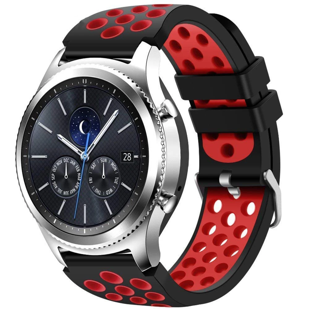 Спортивный ремешок для samsung gear s3 Frontier/Classic/Galaxy 46 мм силиконовый сменный резиновый ремешок для часов браслет 22 мм ремешок для часов