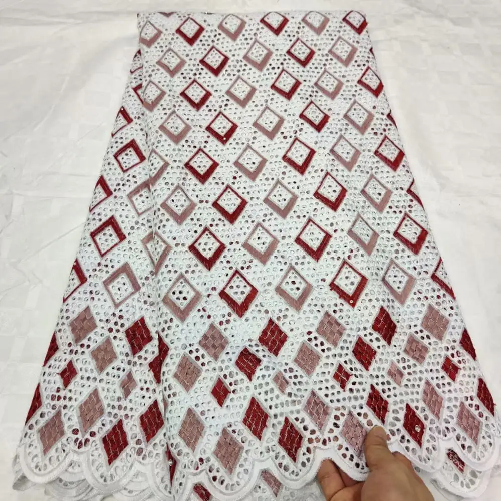 African Cotton Swiss Voile Lace Fabric High Quality With Stones Swiss Voile Lace In Switzerland African Lace Fabric - Цвет: as picture