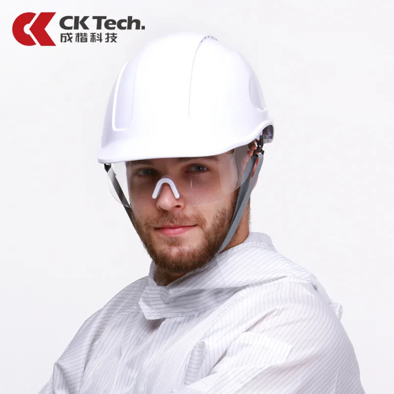 CK Tech. Индивидуальная печать, допустимый защитный шлем с защитными очками из поликарбоната, конструкция из АБС, рабочая твердая защита головы