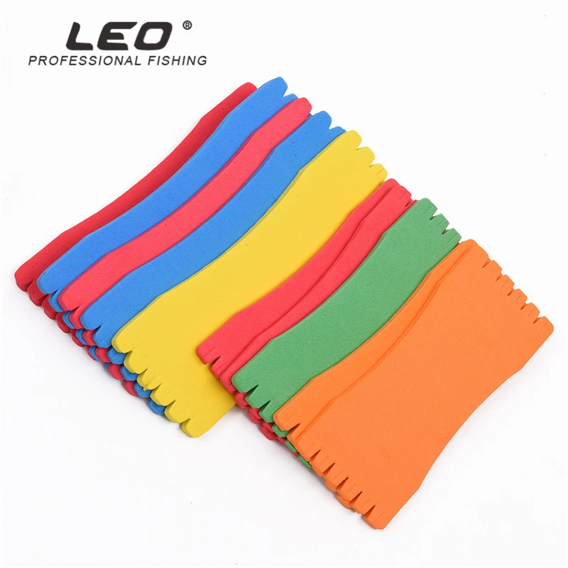 

LEO 10Pcs Fishing Line Board Sponge Winding Hanging Board Foam Plate Fishing Lure Trace Wire Fishing Gear Accessories Pesca Tool