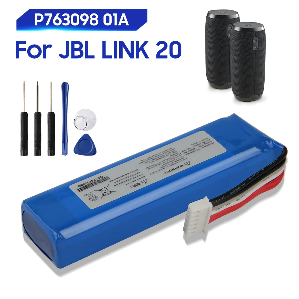 Купить Оригинальная запасная батарея для JBL Link 20 Link20 P763098 01A Подлинная Батарея 6000 мАч  | Аккумуляторы для телефонов (1005002588863059)
