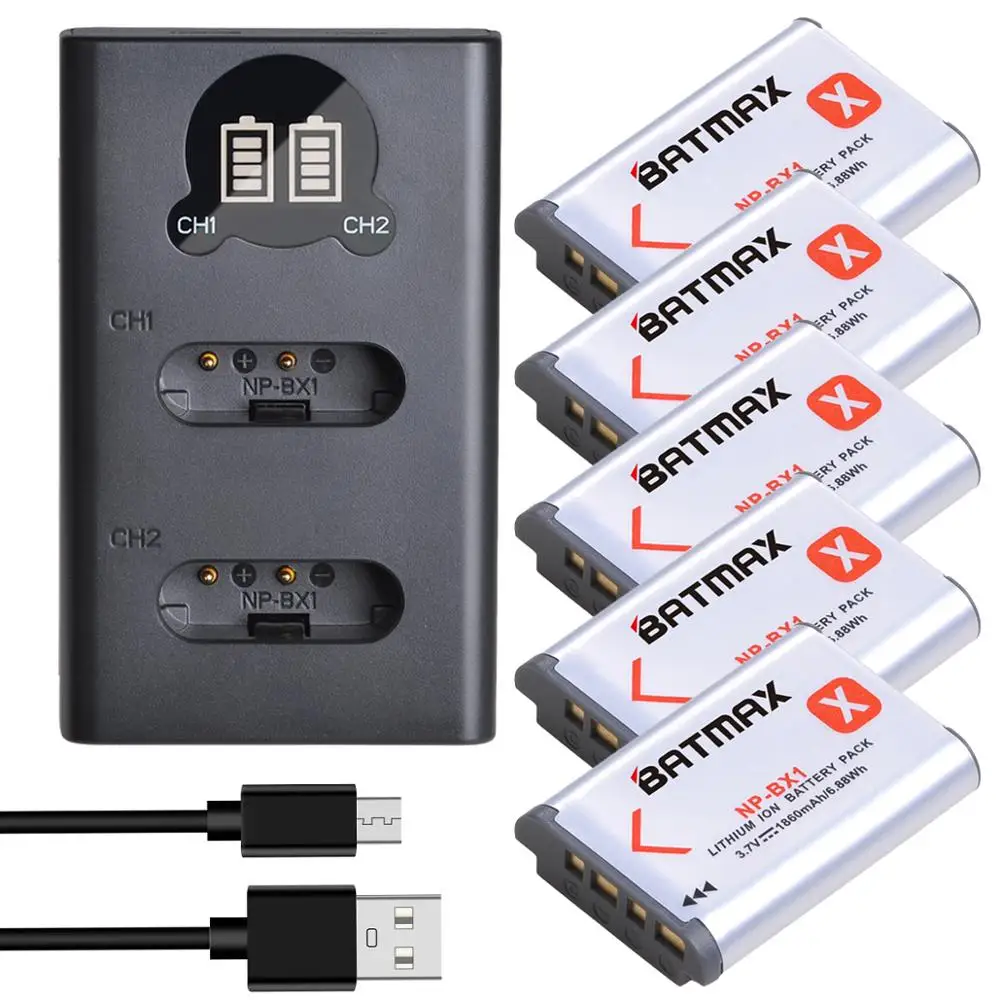 Аккумулятор внешний аккумулятор 1860 мАч + двойное зарядное устройство USB со светодиодной подсветкой для Sony