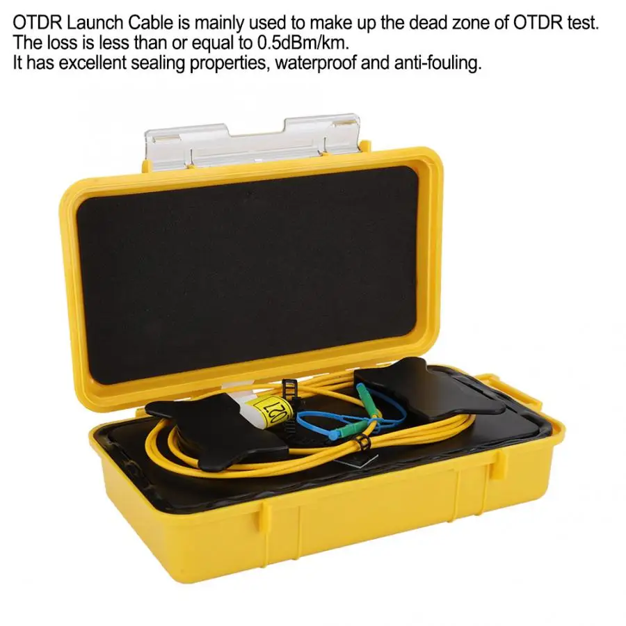 1 комплект Оптическое волокно OTDR launch Cable Box Dead Zone волокно кольцо LC/APC-LC/APC SM 1 км