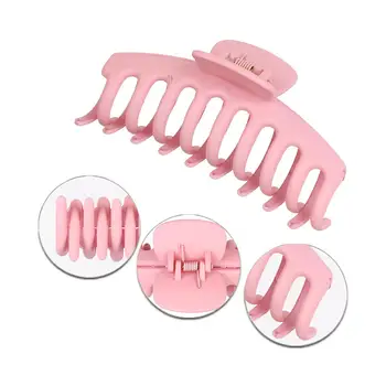 

Women Non-slip Plastic Large Size Hair Clamp Matte Colorful Large Bath Ponytail Hair Claw Clip Hairpin Hair Accessories