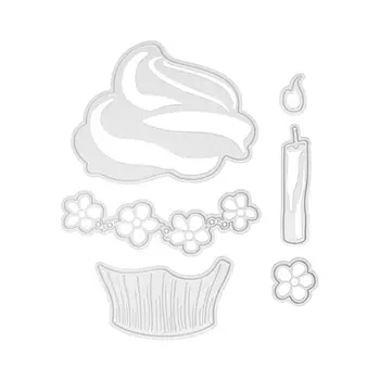 

Cupcakes Cutting Dies Embossing Tool Stencil Template For Scrapbooking Embossing Paper Card Making Album Decor DIY