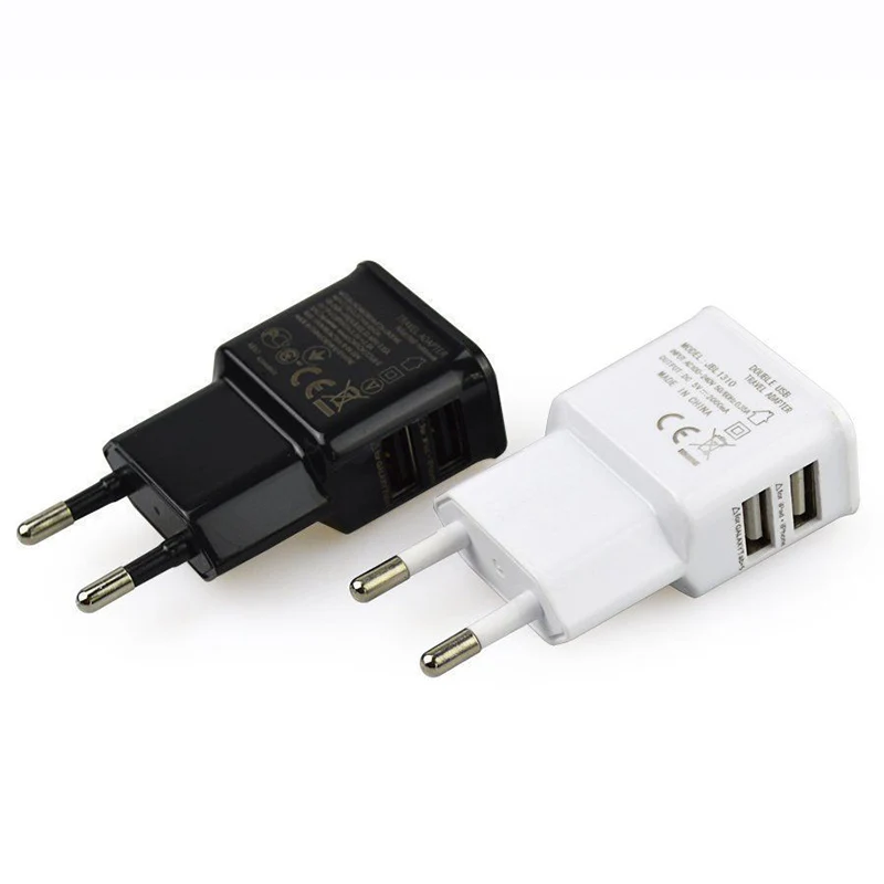 

Dual USB Charger 5V 2.4A Fast Charging Wall Charger Adapter EU Plug Mobile Phone for Iphone Ipad Mini Samsung Xiaomi Huawei