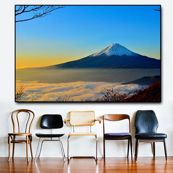 

Mount Fuji Japan Landscape Canvas Paintings Snow Mountain Scenery Posters and Print Cuadros Wall Art Picture for Home Decoration