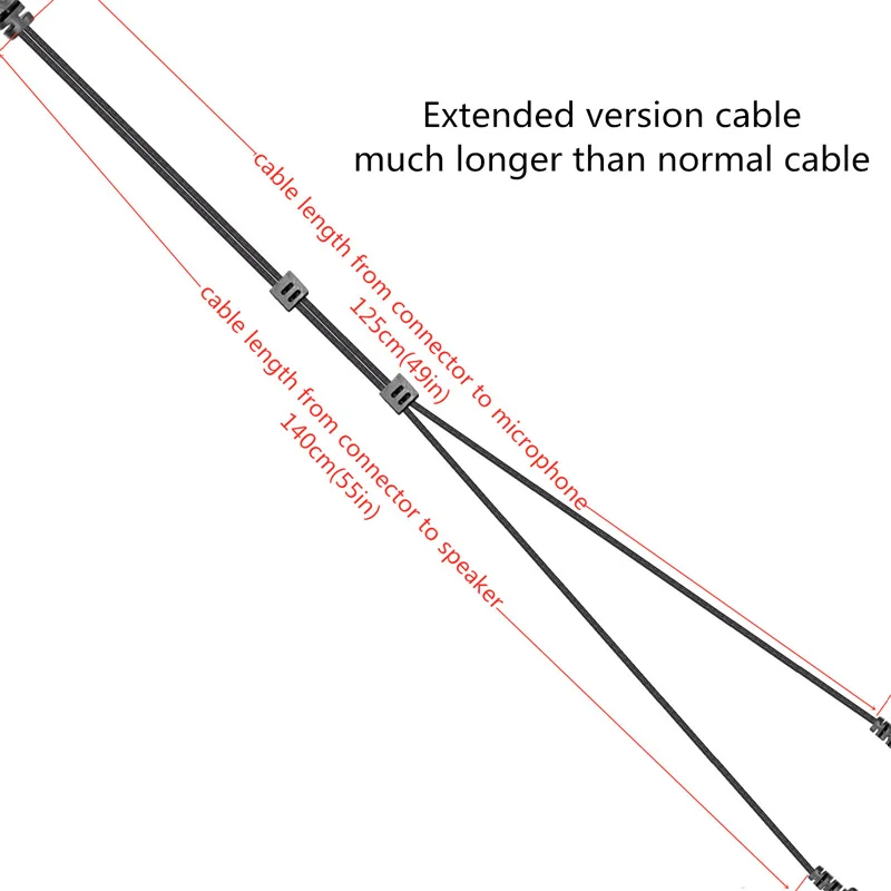 Braided Fiber Long Wire Clear Tube Radio Earpiece,Nylon Reinforced Cable Headset,for Baofeng UV 5R, 5RA, 5RA +, 5RB,5RC,5RD,5RD