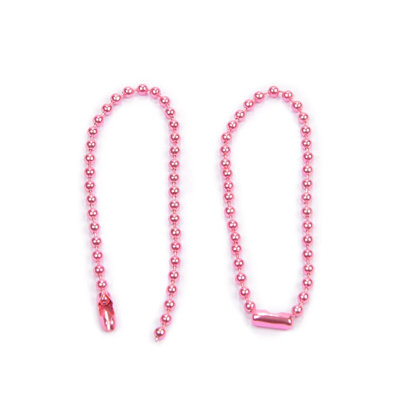 

Bead Ball Chain 2.4mm With Connector Color Pink 12cm Most Popular Size ball chains For DIY Accessories