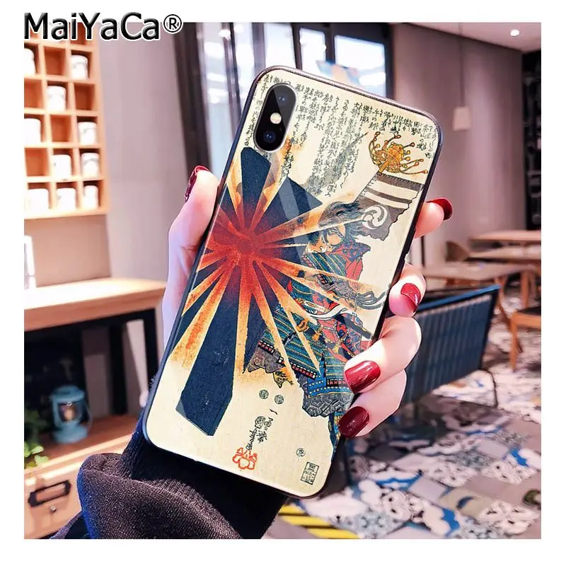 Чехол для телефона MaiYaCa kiyo-e в японском стиле из закаленного стекла для iphone 11 Pro XR XS MAX 8X7 6S 6 Plus - Цвет: A9
