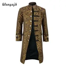 WENYUJH мужской Тренч Edwardian в стиле стимпанк, платье, верхняя одежда, винтажное пальто, куртка со средневековым рисунком, костюм для косплея