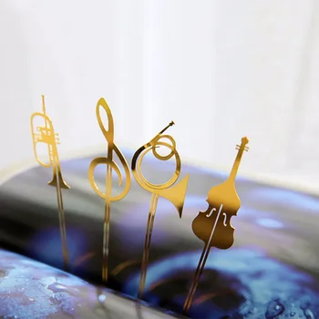 

8 pcs/Lot Western Instrument book mark Vintage metal music bookmark Trumpet Violin Stationery School supplies marcapaginas F145