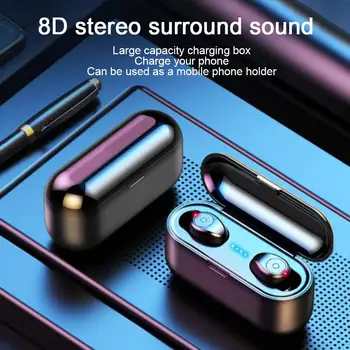 

Wireless Earphone Bluetooth V5.0 F9 TWS Wireless Bluetooth Headphone With 3500mAh Power Bank Headset For Iphone Xiaomi Phones