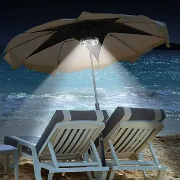 

Umbrella Night Lamp 28LED Lantern Emergency Lights Hiking Umbrella Pole Light Durable Silver Tent Patio Yard Umbrella Pole Lamp