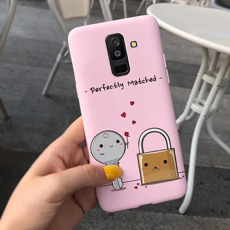 For Samsung Galaxy A6 Plus 2018 Case Cute Candy Painted Cover For Samsung A6 2018 A600F Soft Silicone Case For Samsung A6+ A605F mobile phone cases with card holder