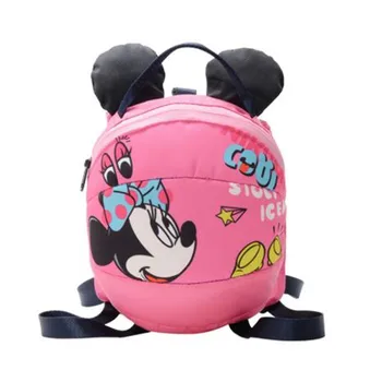 

Cute Minnie Children Backpack Kindergarten Mickey School Bag Mochila Escolar Age 1-3 Toddler Backpack Anti-lost Kids Baby Bag