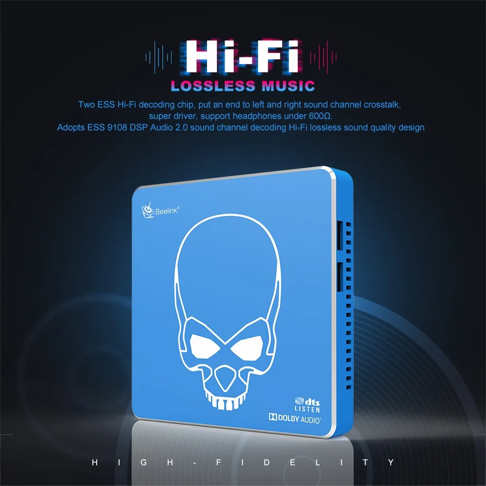 Kaufen Beelink GT König Pro TV BOX Hallo fi Verlustfreie Sound 4K Mit Dolby Audio Dts Hören Amlogic S922X H 4GB 64GB Android9.0 Stimme Fernbedienung