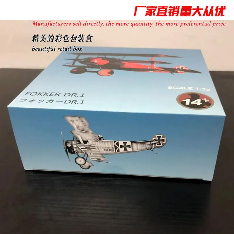 RD 1/72 Масштаб мировой войны Германия Fokker Dr-I Red Knight Fighter литой металлический самолет модель игрушка для коллекции, подарок, украшение