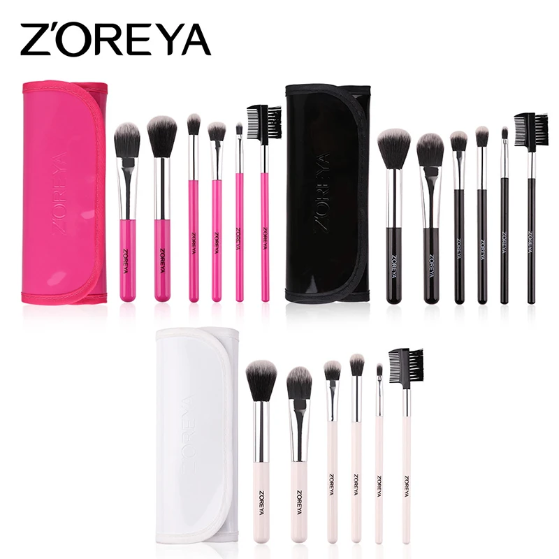 

ZOREYA Zorya Makeup Brush beginner 6 pcs plastic handle makeup brush set portable small makeup brush set Eyeshadow Brush